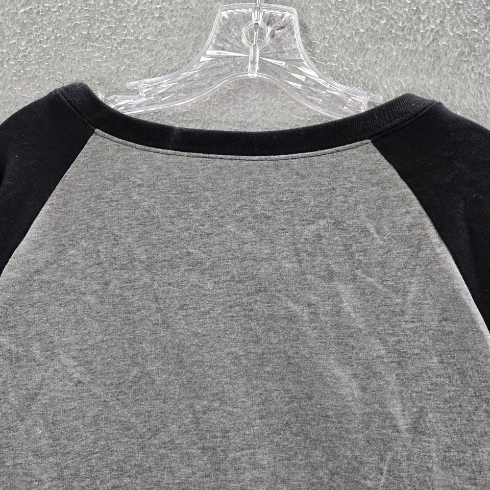Batman Boys Sweatshirt XL Gray Logo Raglan Long Sleeve Fleece Pullover NWT - Picture 5 of 8